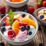 image of a bowl of Frozen Yogurt Snacks